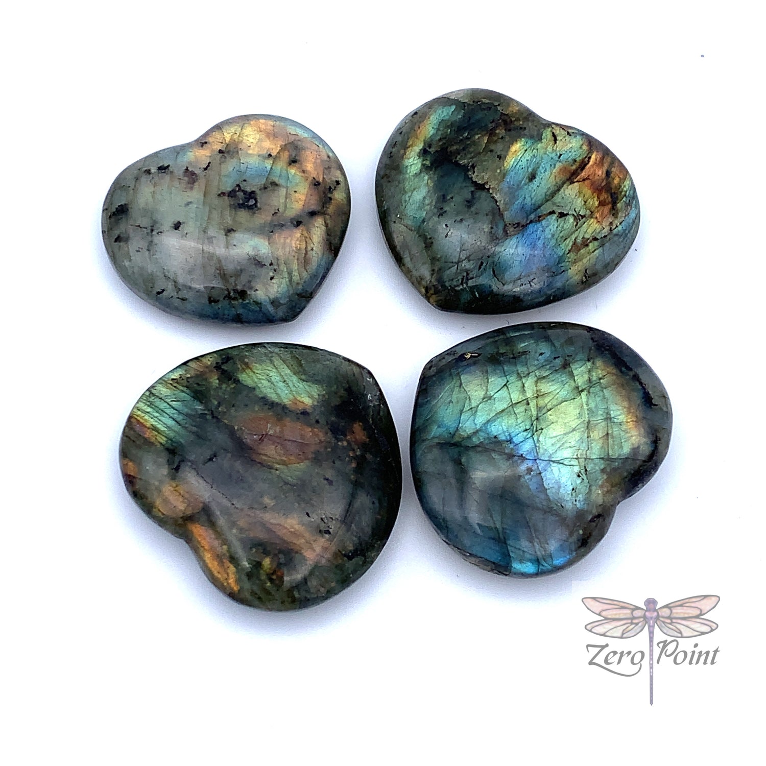 Labradorite Heart 30-40mm - Zero Point Crystals