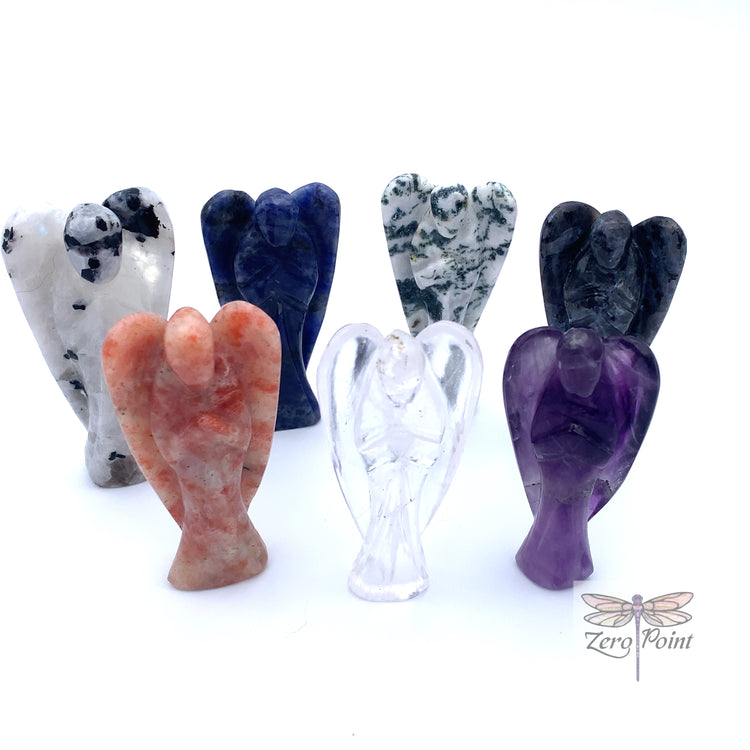 Natural Stone Angel 3" - Zero Point Crystals