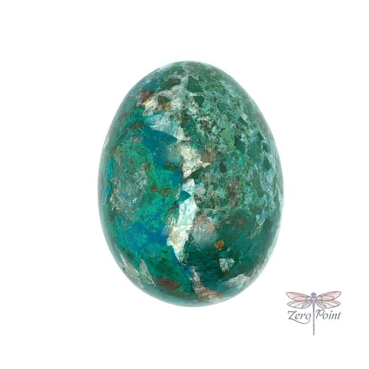 Chrysocolla Egg - Zero Point Crystals
