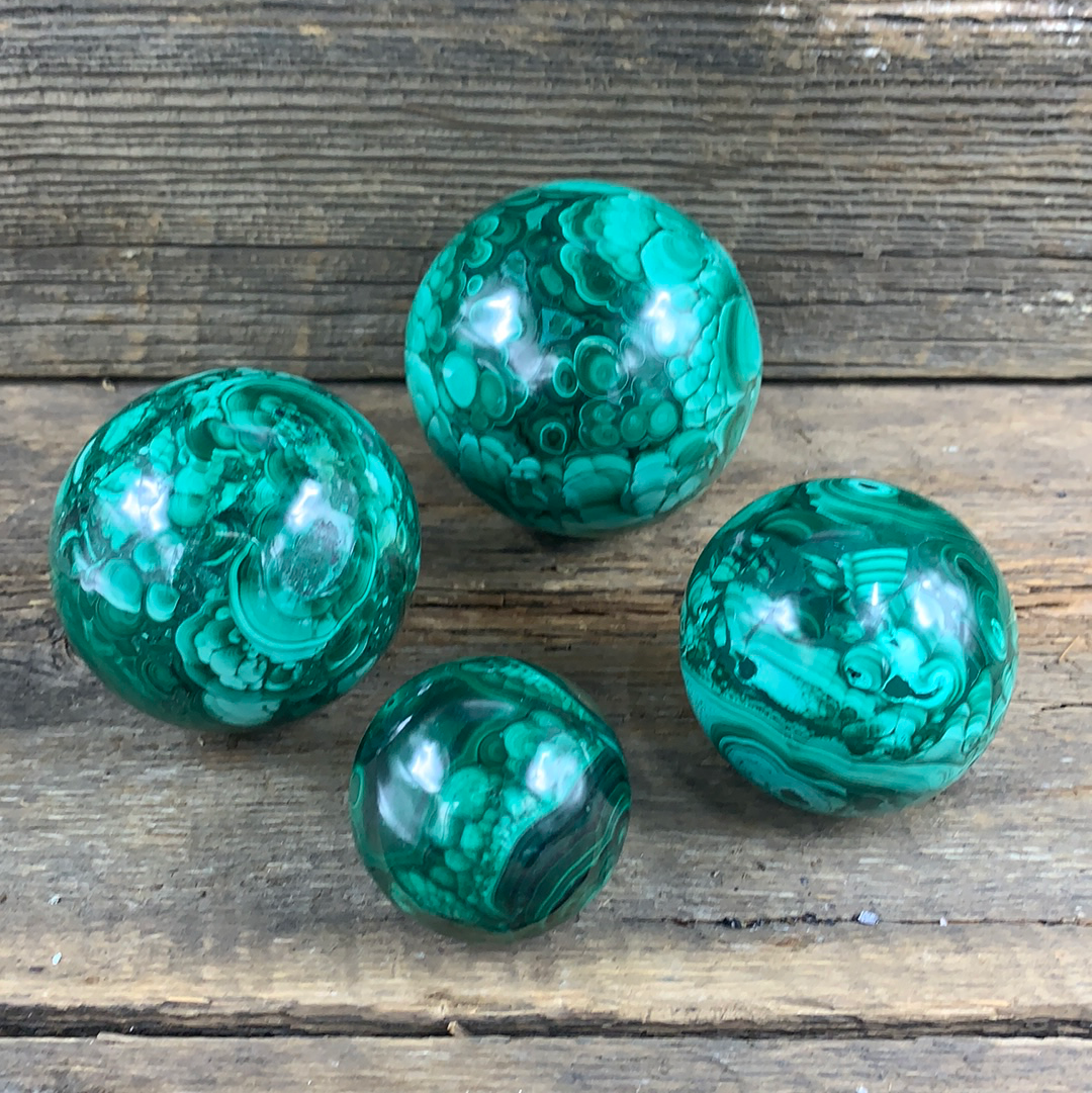 Malachite Sphere - Zero Point Crystals