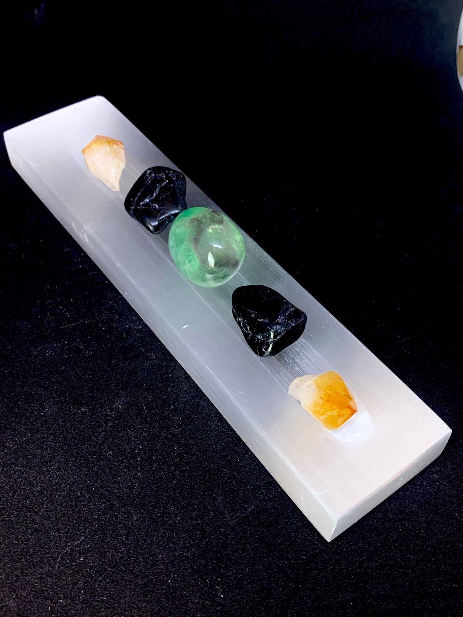 Selenite Carved Charging Bar - Zero Point Crystals