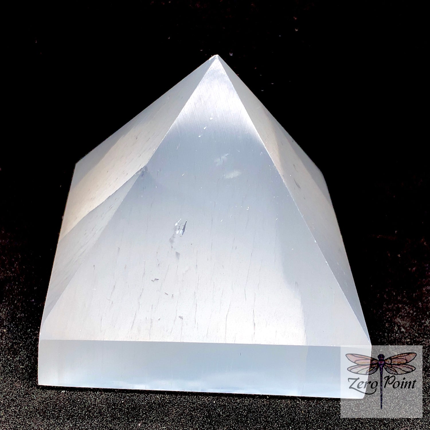 Selenite Pyramid - Zero Point Crystals