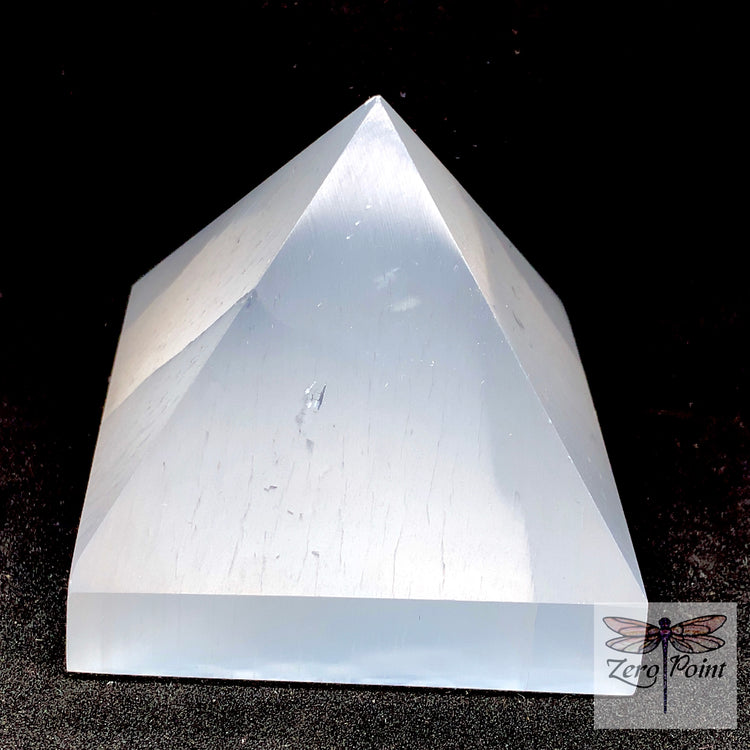 Selenite Pyramid - Zero Point Crystals