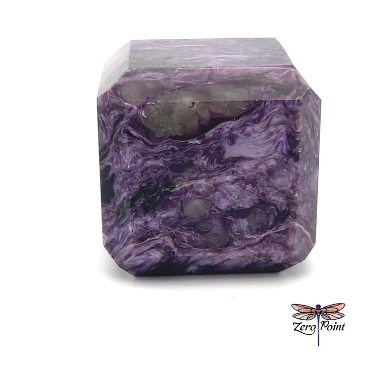 Charoite Cube - Zero Point Crystals