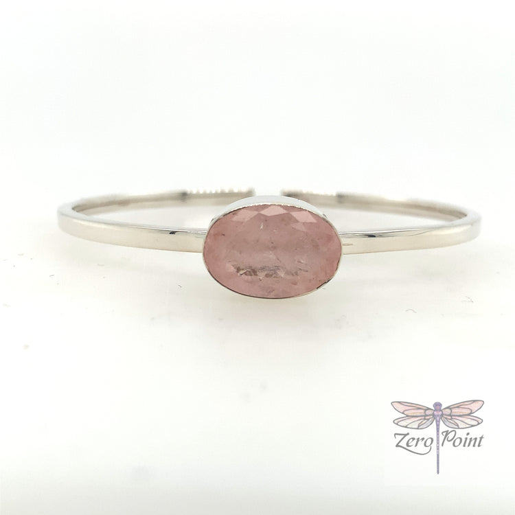 Morganite Bangle Bracelet - Zero Point Crystals