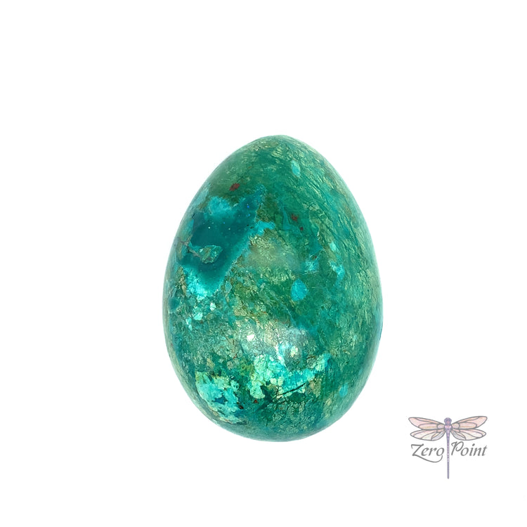 Chrysocolla Egg - Zero Point Crystals