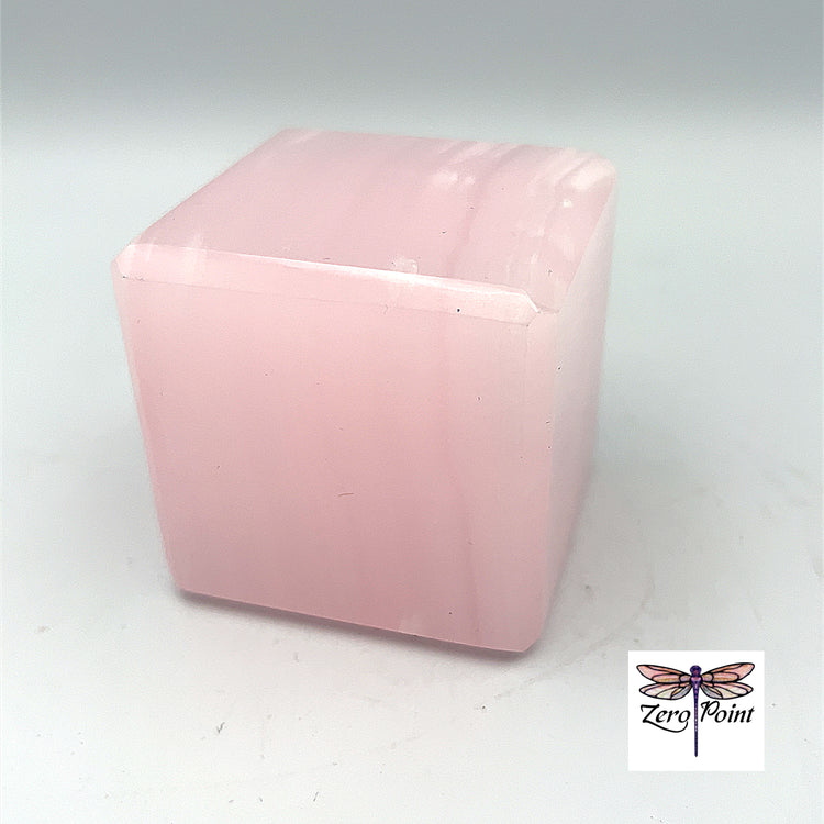 Pink Calcite Cube - Zero Point Crystals