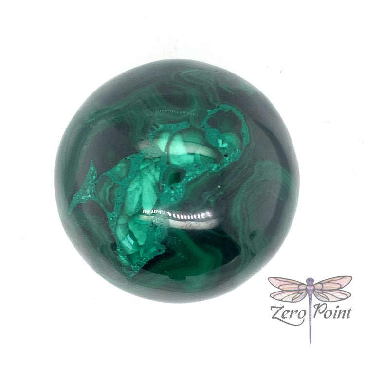 Malachite Sphere 47mm - Zero Point Crystals