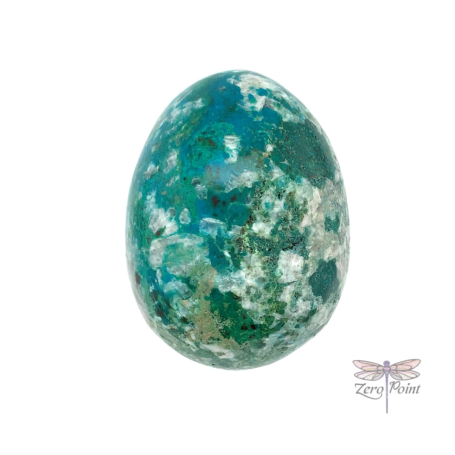 Chrysocolla Egg - Zero Point Crystals