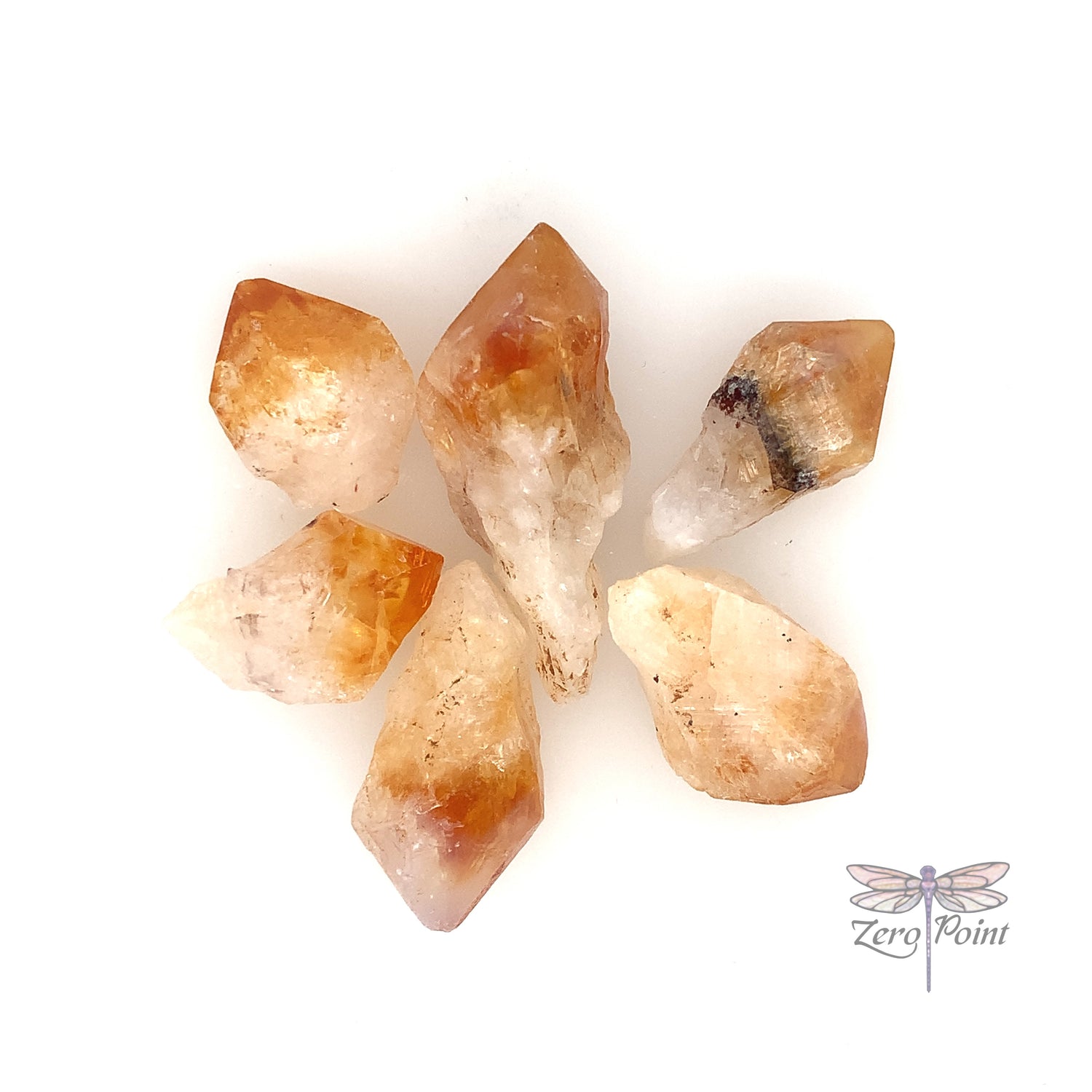 Rough Citrine Point - Zero Point Crystals