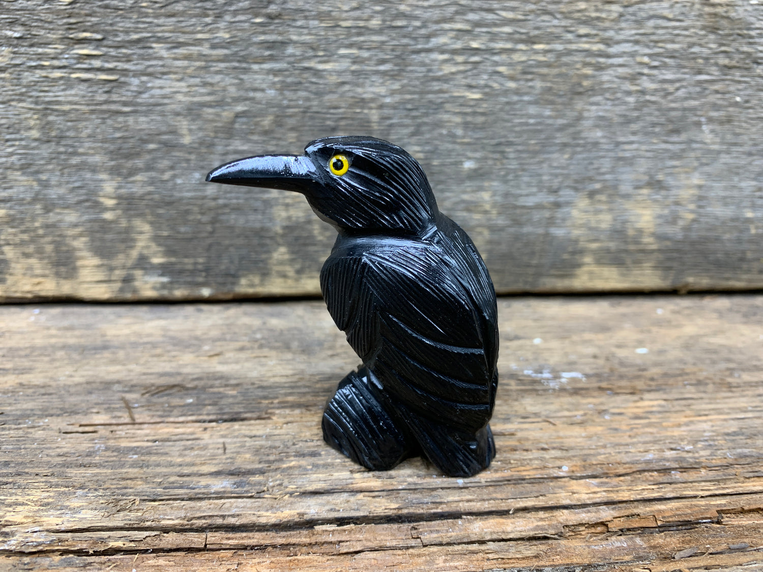 Onyx Carved Raven - Zero Point Crystals