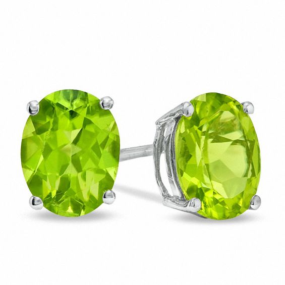 Peridot Stud Earrings - Zero Point Crystals