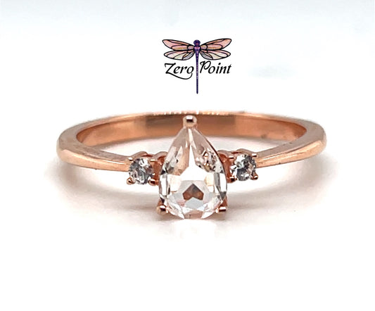 Morganite Pear Ring