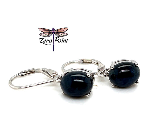Star Sapphire Dangle Earrings