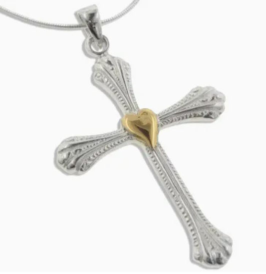 Heart of Faith Cross Pendant