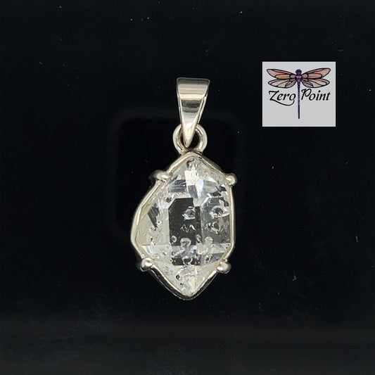 Herkimer Diamond Bezel Set Pendant - Zero Point Crystals