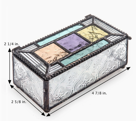 Pastel Multi Colored Glass Box