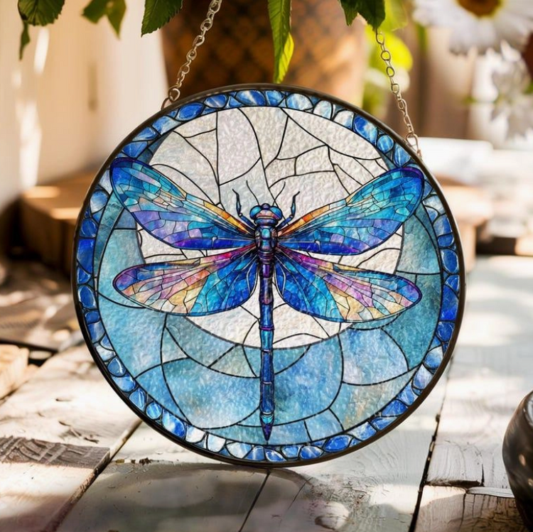 Dragonfly Stained Glass Suncatcher