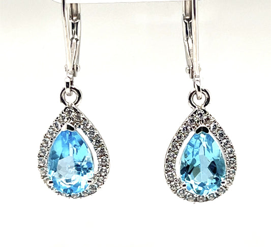 Blue Topaz Earrings 69L