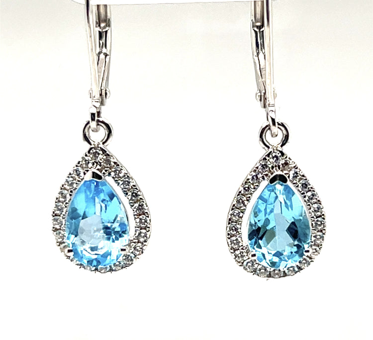 Blue Topaz Earrings 69L