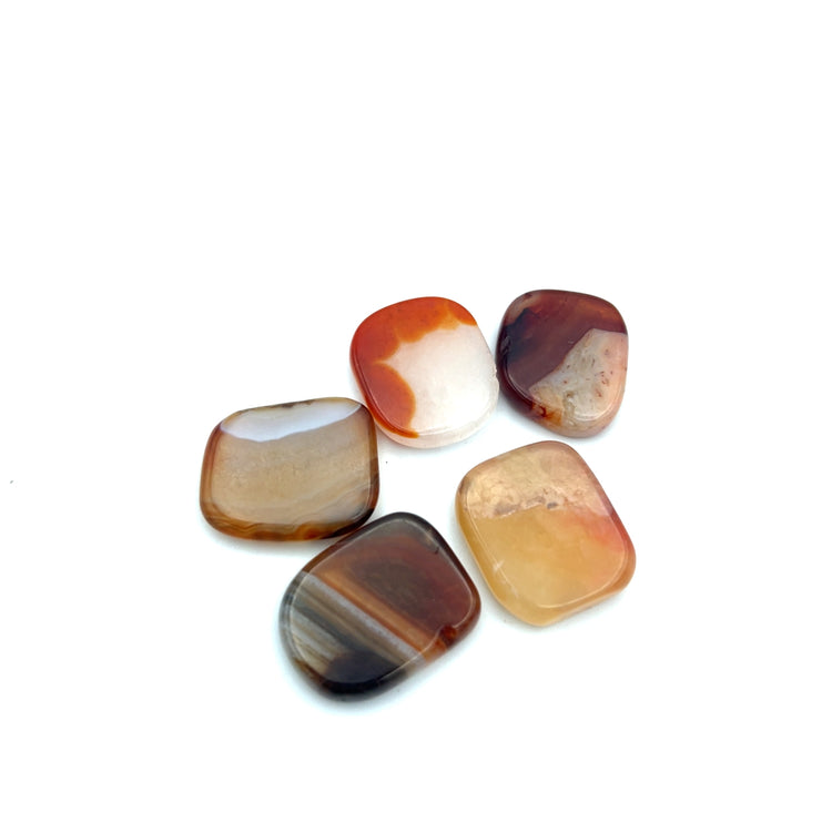 Fire Agate Small Smooth Palm Stone