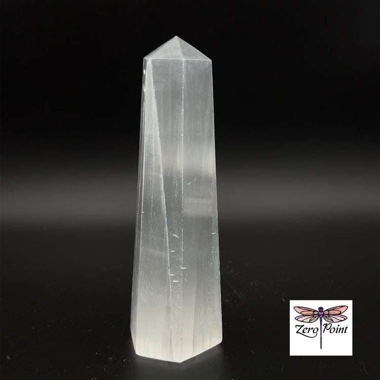 Selenite Obelisk - Zero Point Crystals