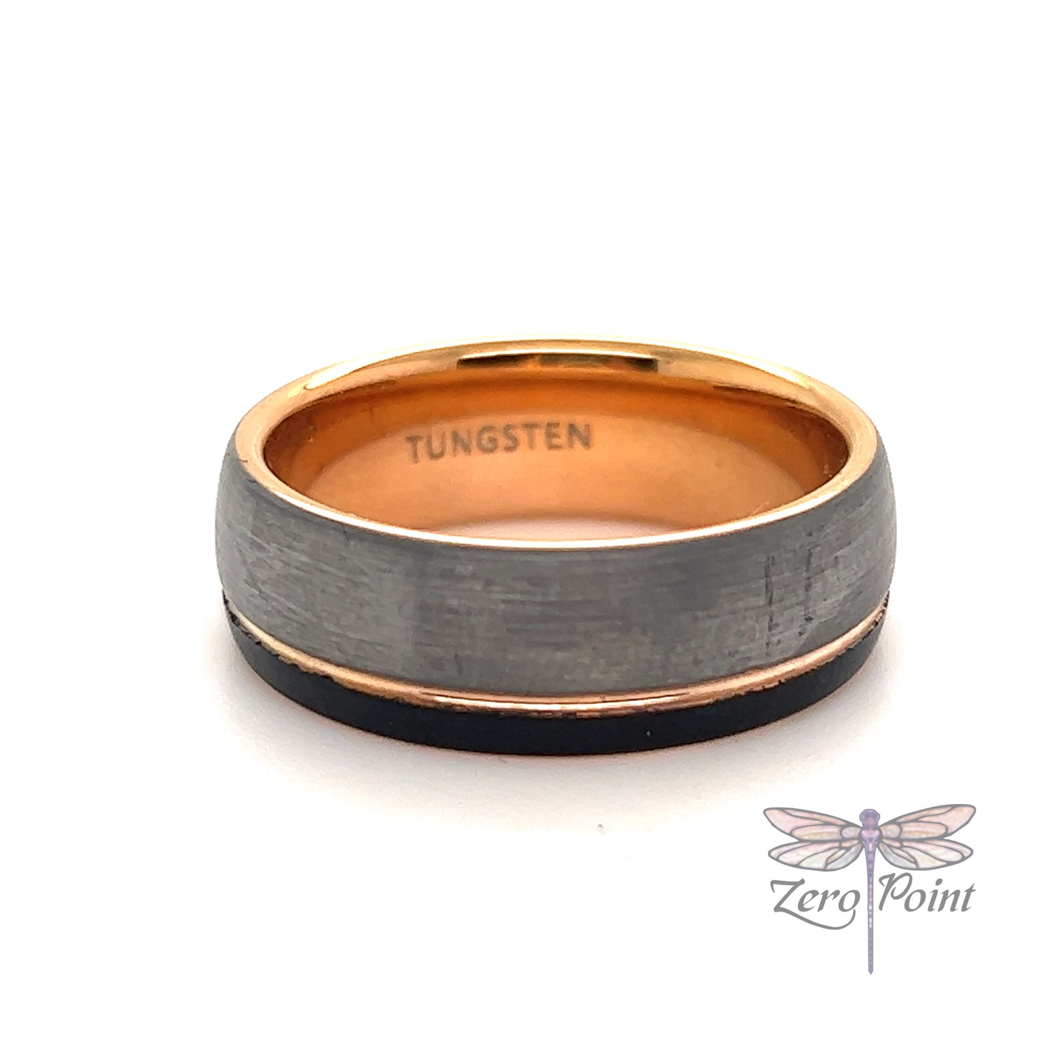 Tungsten Carbide two tone Ring - Zero Point Crystals