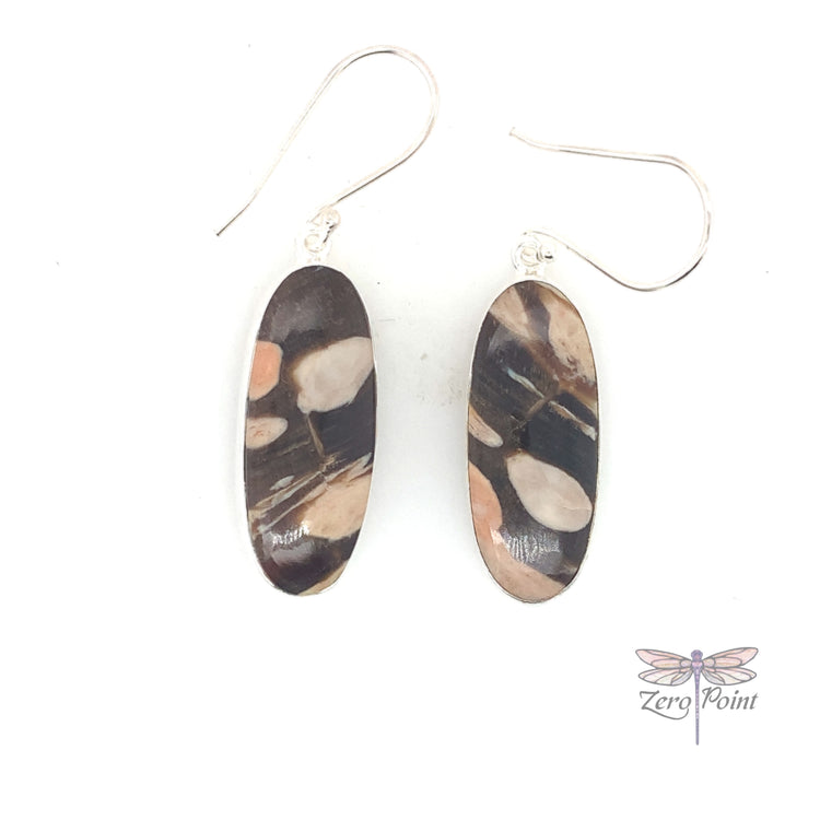 Peanut Wood Earrings - Zero Point Crystals