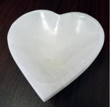 Selenite Heart Bowl - Zero Point Crystals
