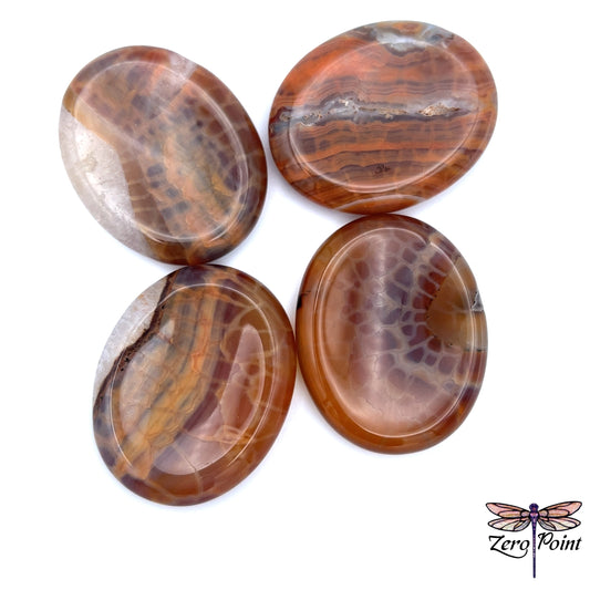 Fire Agate Worry Stone - Zero Point Crystals
