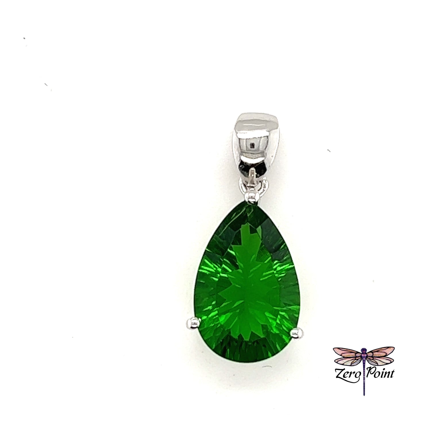 Helenite Pear Cut Pendant - Zero Point Crystals