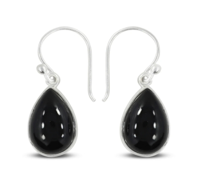 Onyx Drop Earrings - Zero Point Crystals