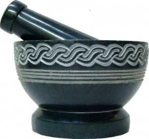 Hand Carved Celtic Knot Mortar & Pestle - Zero Point Crystals