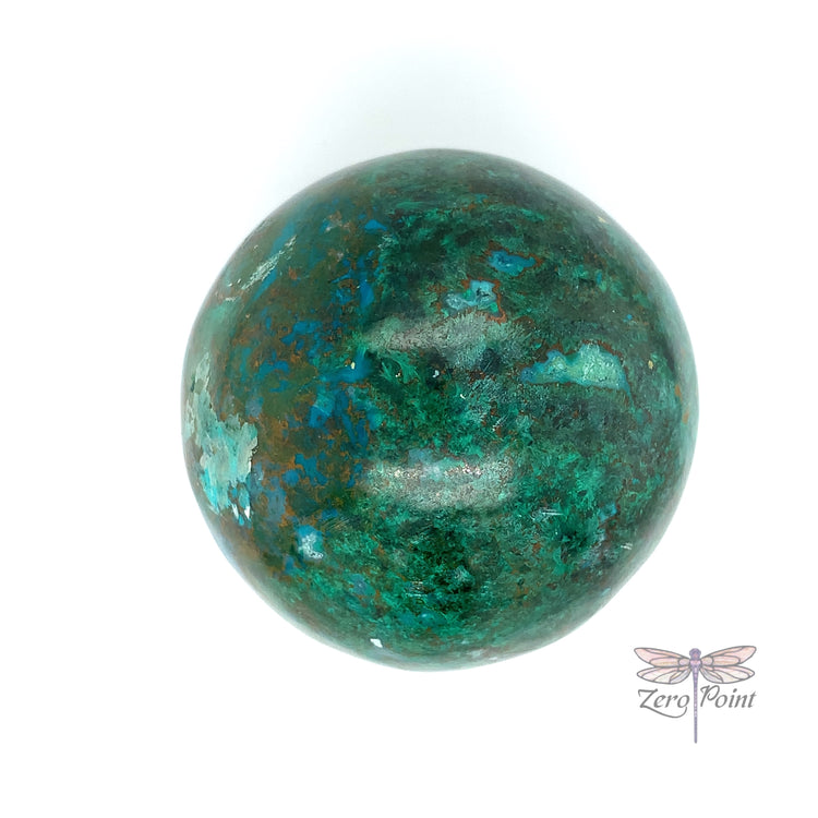 Chrysocolla Sphere - Zero Point Crystals