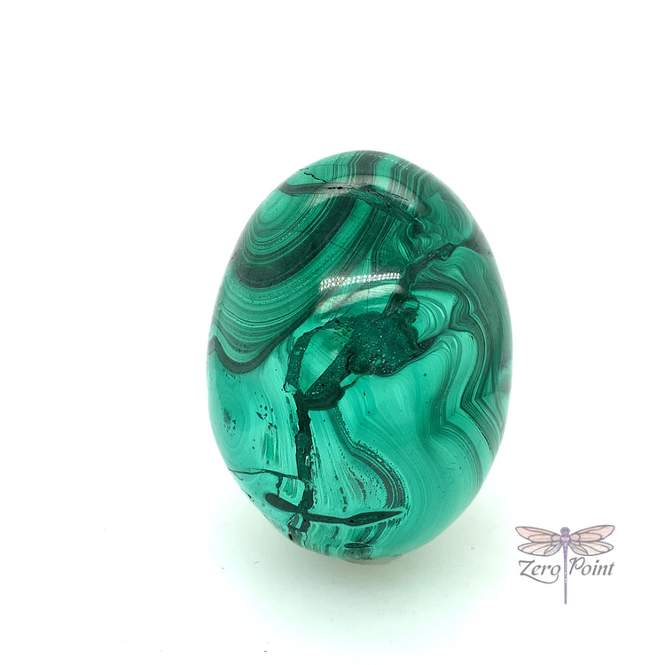 Malachite Egg 1675 - Zero Point Crystals