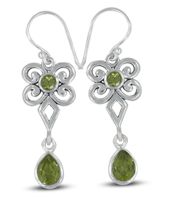 Peridot Earrings 1803 - Zero Point Crystals