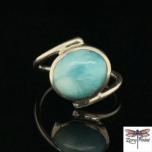 Larimar Swirl Ring - Zero Point Crystals