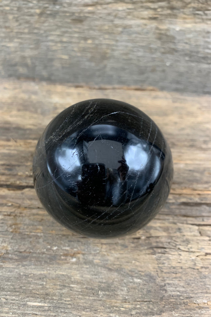 Black Tourmaline Sphere - Zero Point Crystals