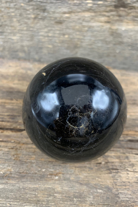 Black Tourmaline Sphere - Zero Point Crystals