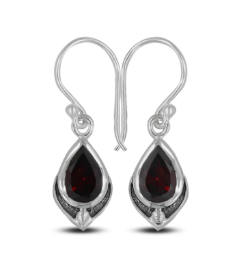 Garnet Earrings 1792 - Zero Point Crystals