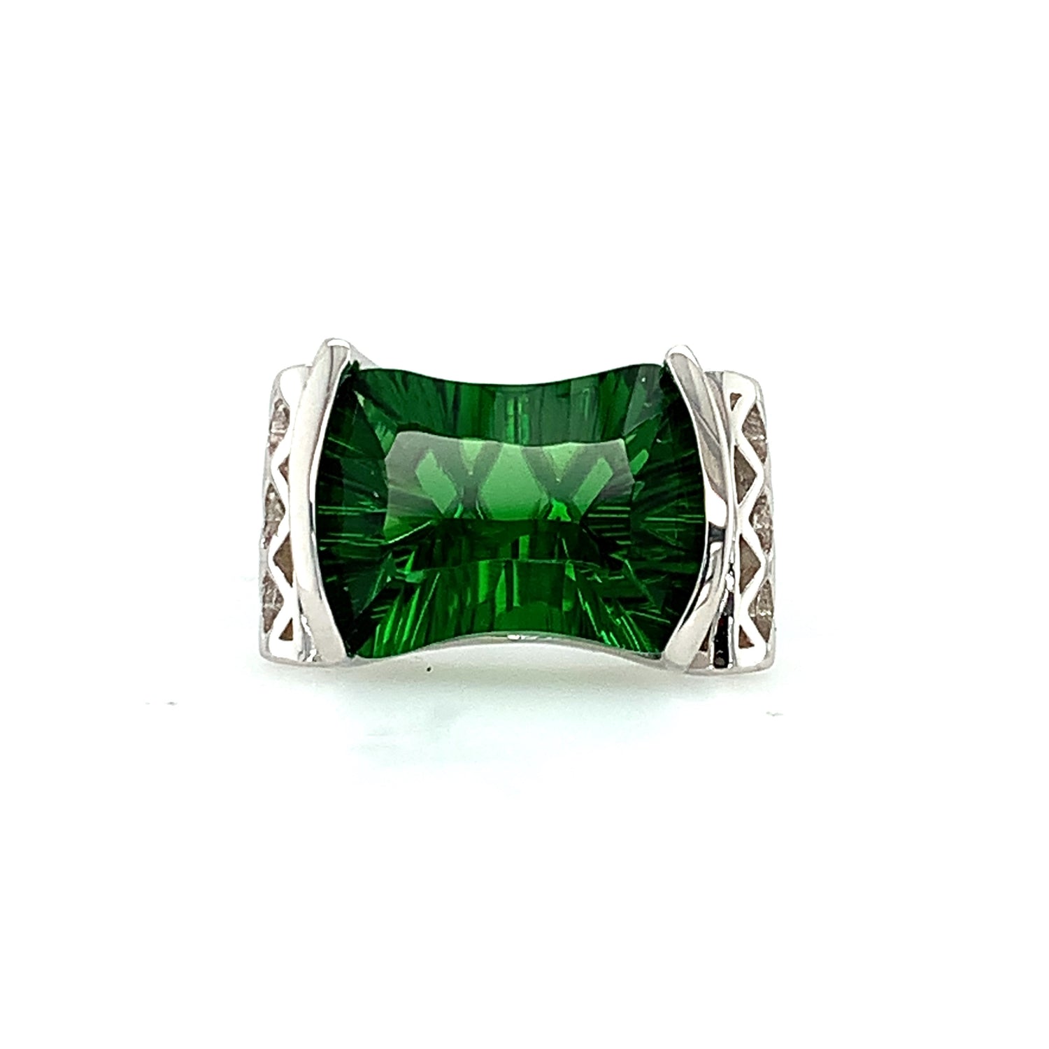 Helenite Fancy Cut Ring - Zero Point Crystals