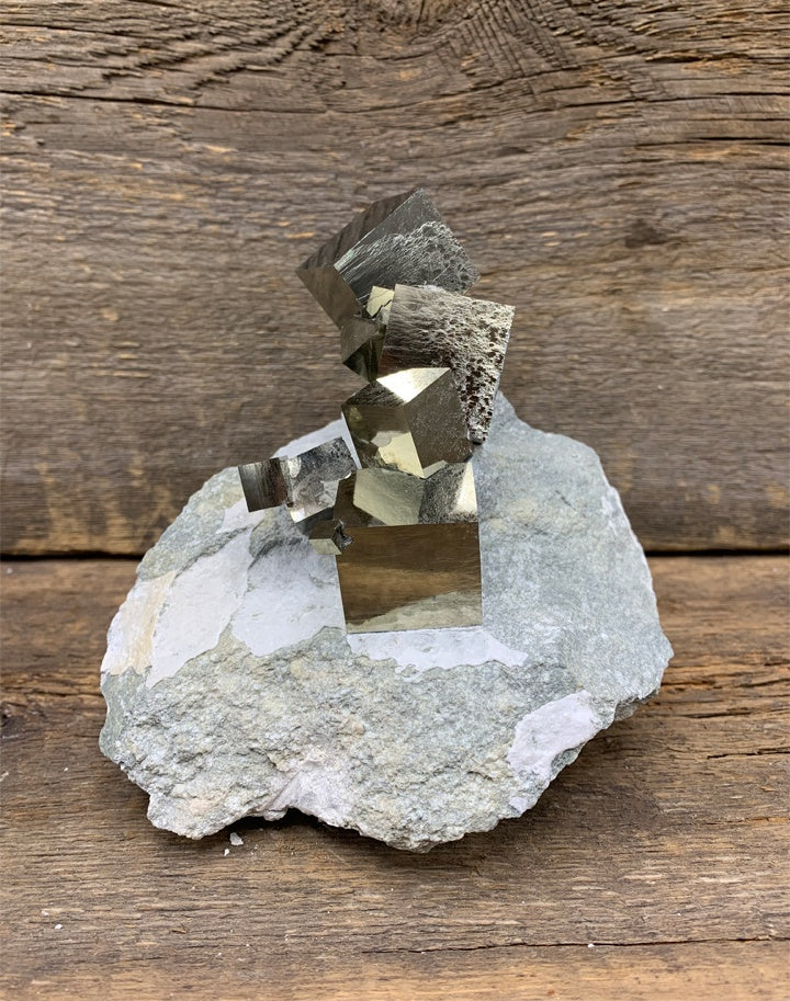 Pyrite Cubes in Matrix - Zero Point Crystals