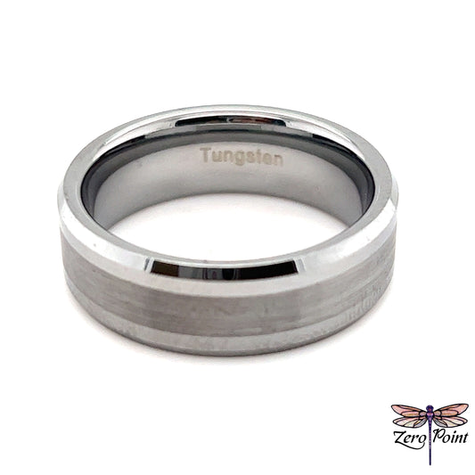 Tungsten Carbide Brushed Ring - Zero Point Crystals