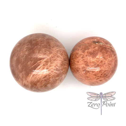 Peach Moonstone Sphere - Zero Point Crystals