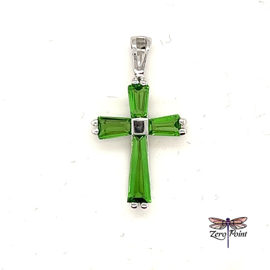 Helenite Cross Pendant - Zero Point Crystals
