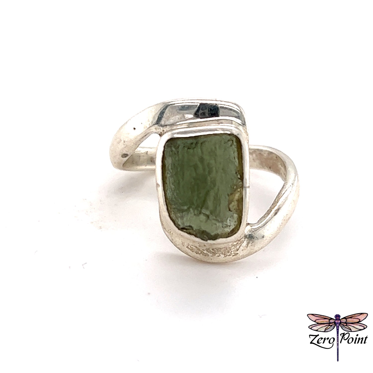 Natural Moldavite Ring 7264 - Zero Point Crystals