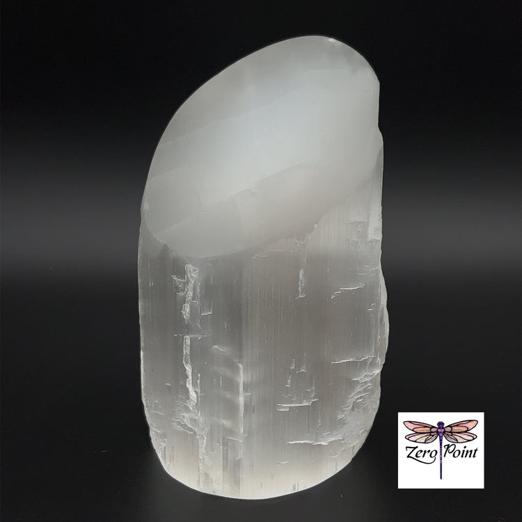 Selenite Lamp with angled top - Zero Point Crystals