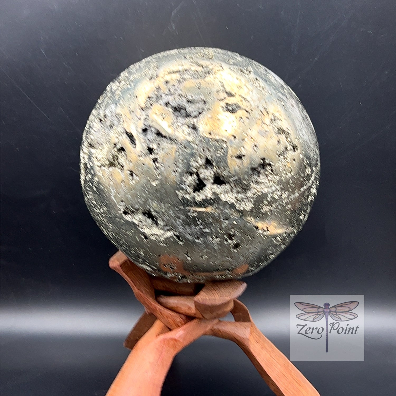 Pyrite Sphere 7" - Zero Point Crystals