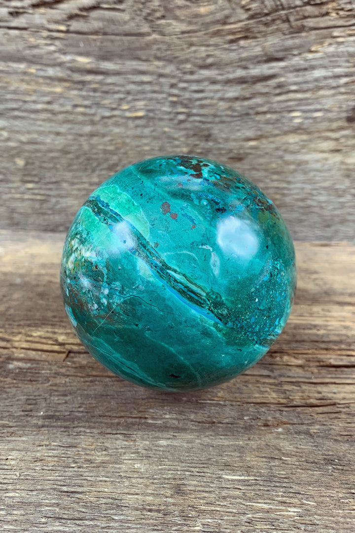 Chrysocolla Sphere A - Zero Point Crystals