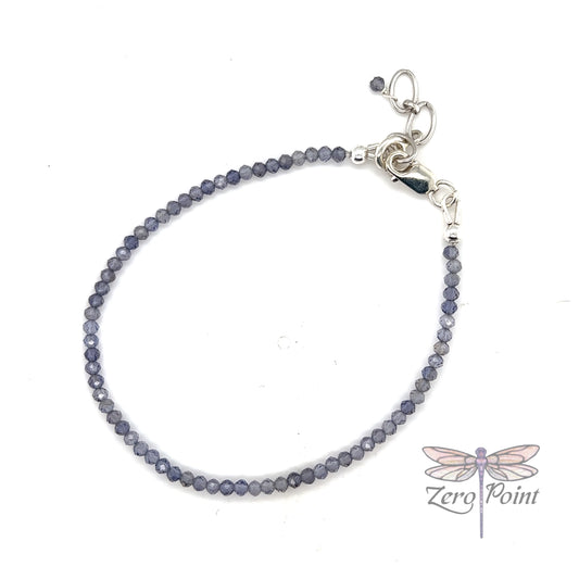 Iolite Microbead Bracelet - Zero Point Crystals